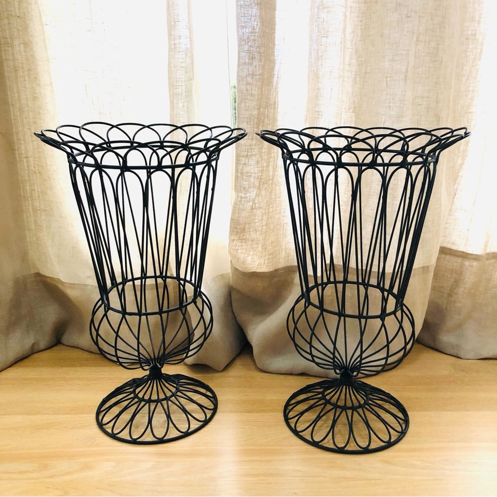 French Metal Wire Planters Urns Planters
